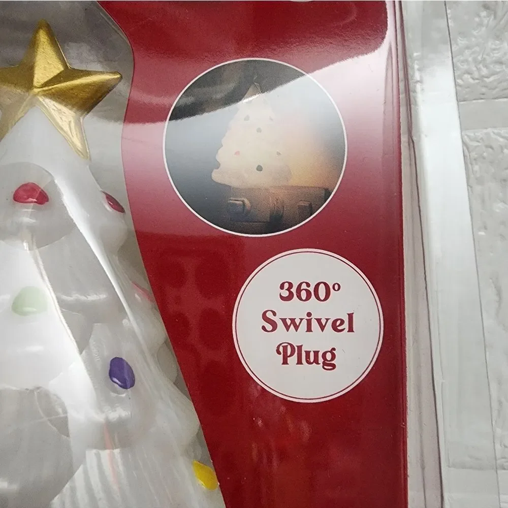 Mr. Christmas Decorative Christmas White Tree Nightlight, New
